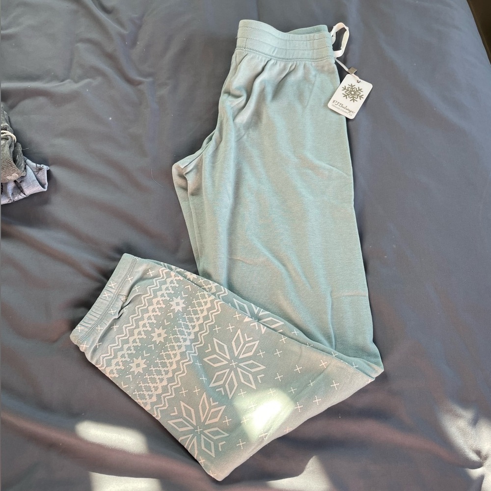 Cozy Blue Snowflake Lounge Pants